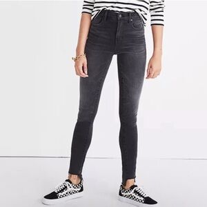 Madewell 10” High Rise Skinny Denim Jeans Step Hem